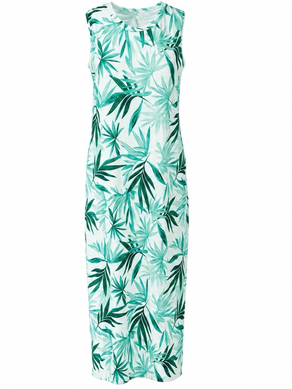 🌿 ANRABESS Tropical Leaf Print Maxi Dress 🌿